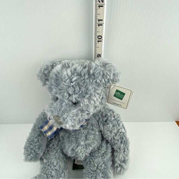 Russ Berrie Stormy Teddy bear Plush Grey / Gray Bear 9 inches seated - Picture 12 of 13